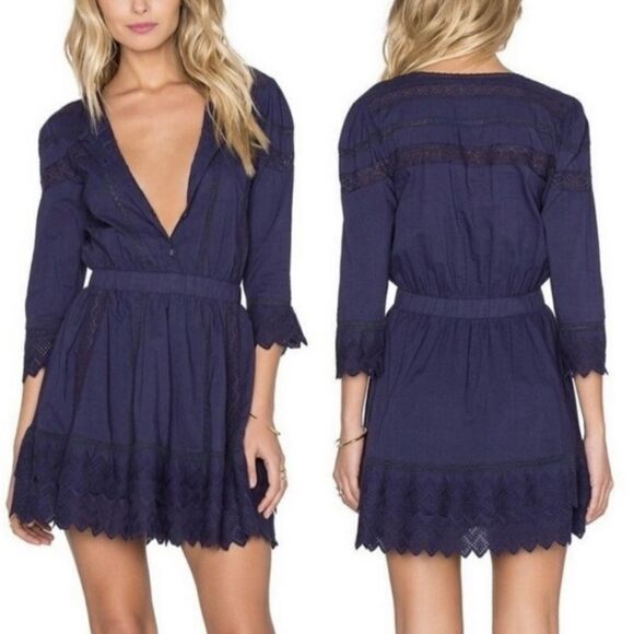 Tularosa Dresses & Skirts - Tularosa Navy Belmont 3/4 Sleeve Mini Dress Small